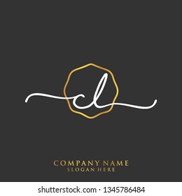 CL Initial handwriting logo template