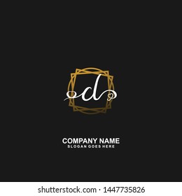 CL Initial handwriting logo vector