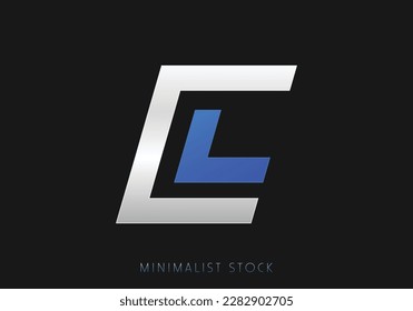 CL Letra inicial Icono abstracto, Monograma del logotipo del vector C, Ilustración LC Letra inicial de la plantilla para empresas, logotipo de la empresa CL, diseño de lujo