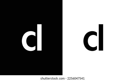 Plantilla de diseño de logotipo de carta inicial de CL