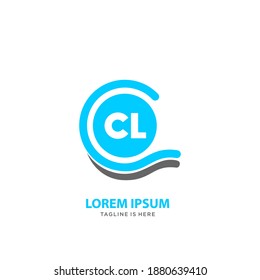 CL Módulo de logotipo de letra inicial vectorial	