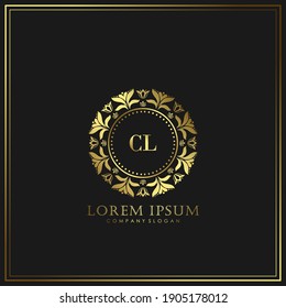 CL Letra inicial Modelo de logotipo de lujo en arte vectorial para Restaurante, Royalty, Boutique, Cafe, Hotel, Heraldic, Joyería, Moda y otras ilustraciones vectoriales.