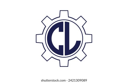 CL initial letter mechanical circle logo design vector template. industrial, engineering, servicing, word mark, letter mark, monogram, construction, business, company, corporate, commercial, geometric