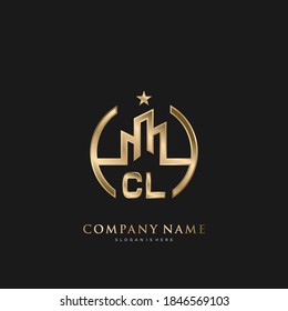 CL Initial Letter Real Estate Luxury house Logo Vector art for Business, Building, Architecture