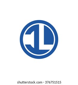 CL initial letters circle business logo blue