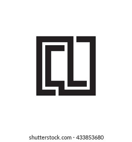 CL initial letters looping linked square monogram logo