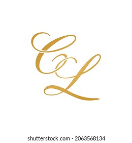 CL initial logo design vector stock