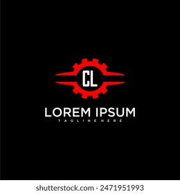Monograma inicial de CL para Vector de diseño de logotipo de automoción
