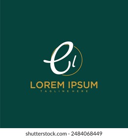 CL initial monogram for beauty and business logo