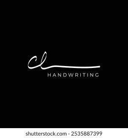 Logotipo de la firma inicial de CL: Diseño elegante y minimalista del monograma
