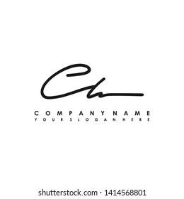 CL initial signature logo. handwriting logo template vector,