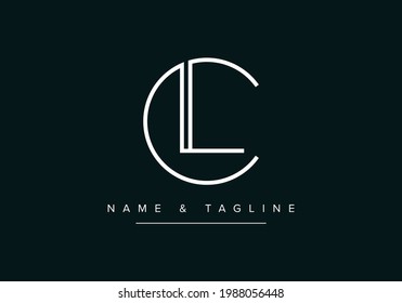 CL or LC Abstract initial monogram letter alphabet logo