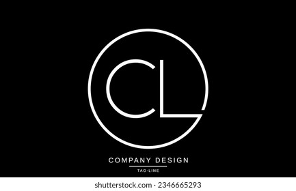 Monogramm des Logos für CL, LC, abstrakte Buchstaben