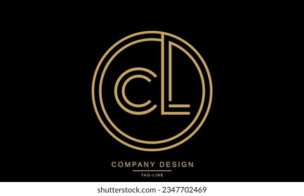 Monogramm des Logos für CL, LC, abstrakte Buchstaben