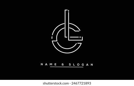 CL, LC Abstrakt Letters Logo Monogram