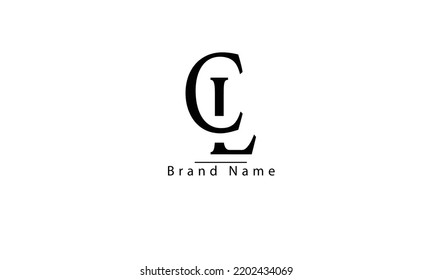 CL LC C L abstract vector logo monogram template