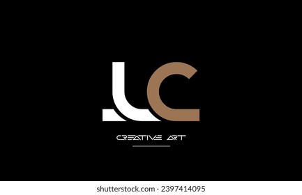 Monograma del logotipo de las letras abstractas CL, LC, C, L