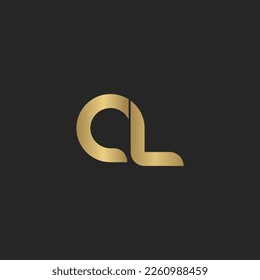 CL, LC, L Y C Resumen diseño inicial del logotipo de la letra monográfica