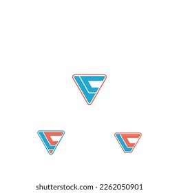 CL, LC, L Y C Resumen diseño inicial del logotipo de la letra monográfica