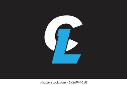 Diseño de logotipo inicial de carta CL o LC, plantilla de vector