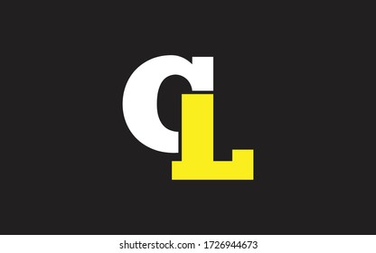 Diseño de logotipo inicial de carta CL o LC, plantilla de vector