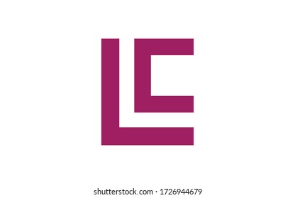 Diseño de logotipo inicial de carta CL o LC, plantilla de vector