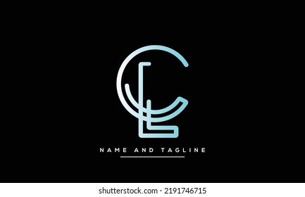 Concepto de diseño de logotipo de letras CL o LC