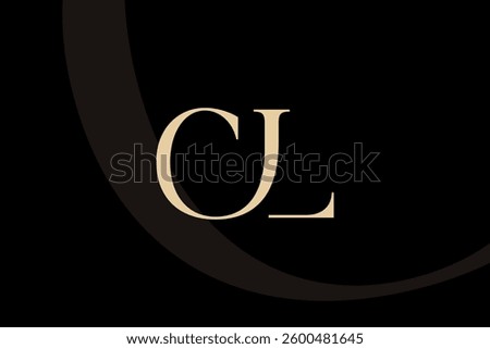 CL or LC letter logo icon design. Classic style luxury initials monogram.