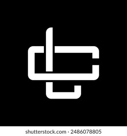 Logotipos de monograma CL o LC solapados.	