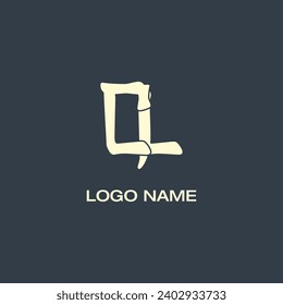 CL letter abstract monogram initial letter logo design