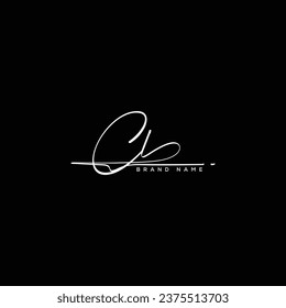 CL letter beauty handwriting vector logo.