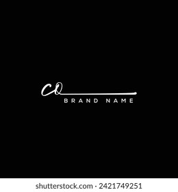 CL letter beauty handwriting vector logo. 