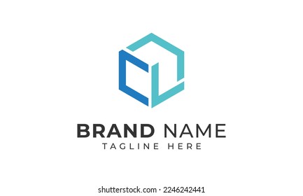 CL letter Initial hexagon logo vector Cube logo. Creative geometric logo design concept.