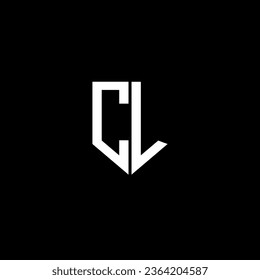 CL letter logo design with black background in illustrator. Vector logo, calligraphy designs for logo, Poster, Invitation, etc.