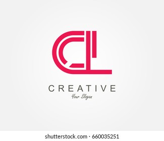 CL Letter Logo Design Template Element