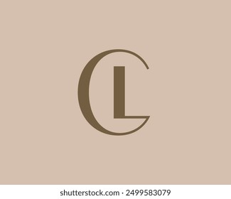 Symboldesign für CL-Buchstaben-Logos. Klassische Luxus Initialen Monogramm.