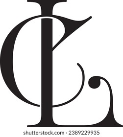 Diseño moderno del logotipo de la letra CL