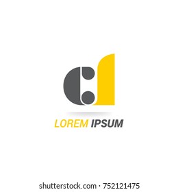 CL  lettering Logo vector isolated on white background