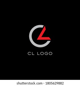 Diseño del logotipo CL. Ilustración vectorial.
