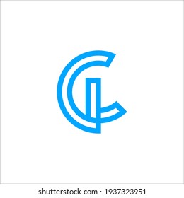 Signo vectorial de diseño de logotipo CL