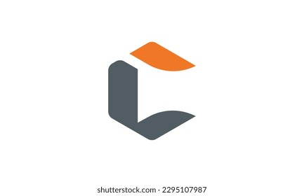 CL Logo. Letter CL logo negative space vector design