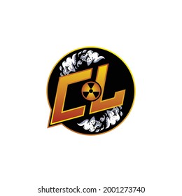 CL Logo Monogram Gaming with Gas Shape designs template vector icon modern