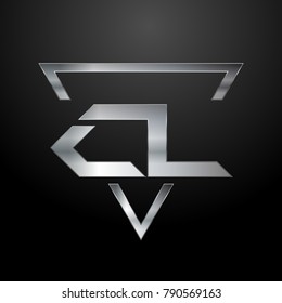 CL Logo, Monogram, Metal