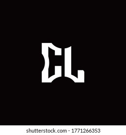 CL Logo monogram with pieces cut elements design template