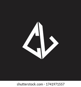 CL Logo monogram with standout triangle shape ribbon design template