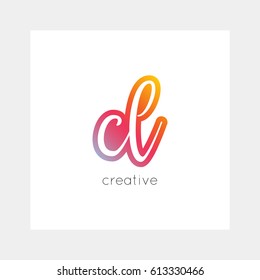 CL logo, vector. Useful as branding symbol, app icon, alphabet element, clip-art.