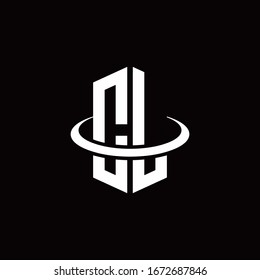 CL-Monogramm-Logo im Hexagon-Stil, umgeben von einem Ring