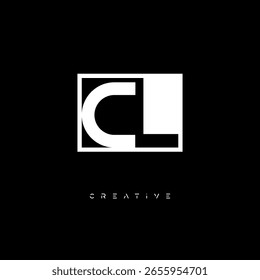 CL Negative Space Monogram – Minimalist Black and White Letter mark Logo for Creative Branding, Fashion Identity and Modern Design Concepts
