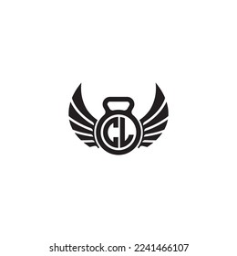 CL simple fitness gym concept in high quality professional design that will print well across any print media
