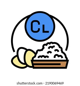 cl vitamin color icon vector. cl vitamin sign. isolated symbol illustration